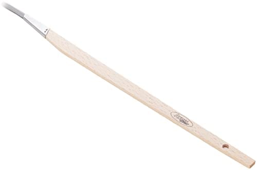 Axus Decor Angled Fitch Paint Brush (Grey Series) - 6mm - For All Paints, Filaments, For Detailed Work & Touching Up, Comfortable Handle, Rust-Resistant Stainless Steel, Grey