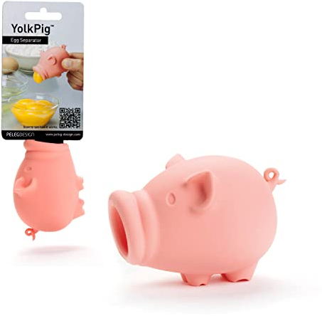 PELEG DESIGN - Eitrenner Schweinchen - Der praktische Eitrenner in Schwein-Look | Praktischer Eigelb-Trenner aus Silikon | Yolk Pig Egg Separator | Geschenk zu Weihnachten, Geburtstag