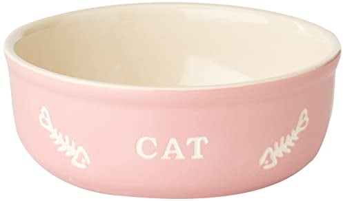 Nobby Katzen Keramikschale CAT, rosa / beige Ø13,5 X 5 cm, 1 Stück