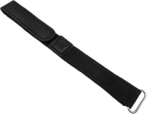 Minott Uhrenarmband Textilband Klettband schwarz 20mm 22868 22870