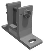 VANA SPP058, 40mm, Aluminium, grau, 1-Stück, Markisen Wandhalterung Wandkonsole mit Befestigung