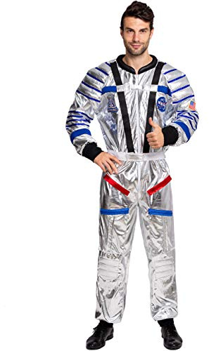 Spooktacular Creations Astronautenpilotenkostüm für Männer, Rollenspiel für Erwachsene, Halloween (groß)