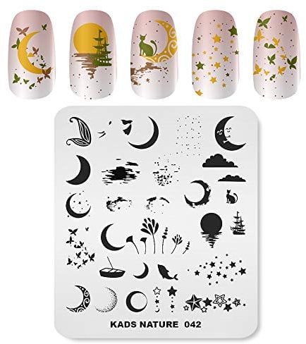 Alexnailart Stainless Steel Nail Stamping Template Manicure Nail Art DIY Decoration