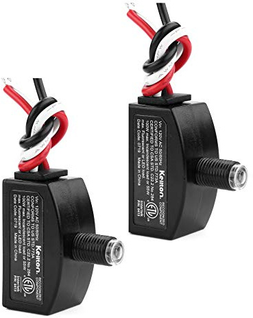 Keilton 120V AC Dusk to Dawn Photocell Light Sensor, Outdoor Hard-Wired