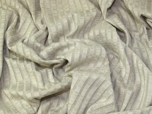 Minerva Ripp-Jersey-Strickstoff, Meterware, Beige