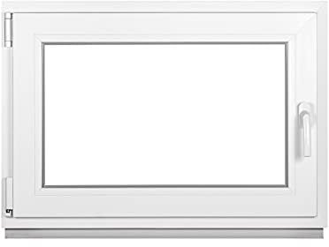 Premium Kellerfenster Von Fenstiger - Kunststofffenster Weiß BxH 700 x 450 mm - Garagenfenster/Gartenhaus Fenster BxH 70 x 45 cm 2-fach Verglast - Din Links-Funktion Dreh Kipp Fenster-Alle Größen