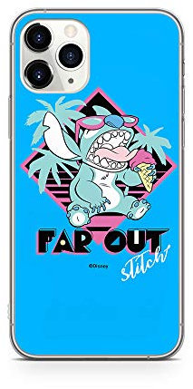 ERT GROUP mobile phone case for Apple Iphone 11 PRO MAX original and officially Licensed Disney pattern Stitch 005 optimally adapted to the shape of the mobile phone, case made of TPU