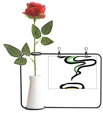 Beauty Gift China Chinese Tea Cup Traditional Pattern Artificial Rose Flower Hanging Vases Decoration Bottle