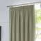 Fusion - Dijon - Blackout/Thermal Insulated Pair of Pencil Pleat Curtains - 90 Width x 90 Drop (229 x 229cm) in Green