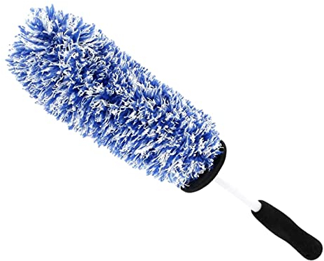 Felgenbürste, Mikrofaser-Premium-Räder-Pinsel, Radbürsten Für Reinigungsräder Mit Rutschfester Griff, Premium-Radbürstenfirnengriff, Autowaschbürste Mit Langem Griff, Auto-Radreinigungsbü te
