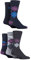 Farah Men's Patterned Striped and Argyle Cotton Socks Pack of 5 Argyle Navy 6-11