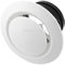 TOTMOX Griglia di ventilazione rotonda regolabile in plastica ABS, 75 mm, colore: bianco