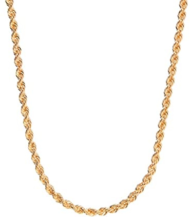 Old English Jewellers 9ct Gold & Silver 4mm Rope Chain/Necklace - 24 INCH