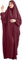 BOJON Muslimisches Einfarbig Damen Lose einteiliges Gebetskleid Full Cover Hooded Islamic Abaya Kaftan mit Hijab konservative Kleidung Gebetskleid den Ramadan für Ethnische, Abend, Party (Rot)