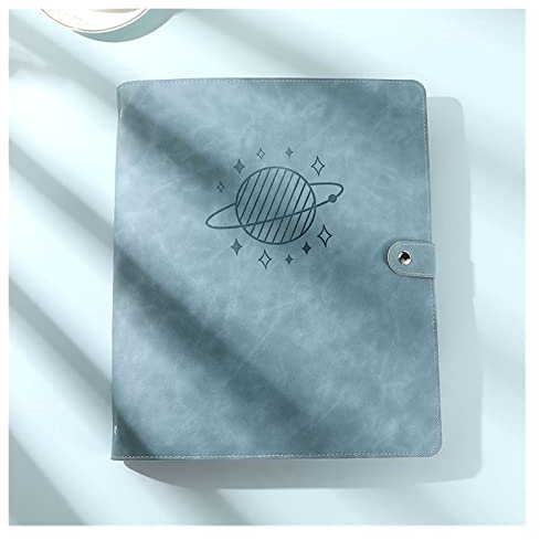 A4 200 pagine Spiral Metal Binder Binder Notebook PU. Blocco note a foglia sciolto Blocco note Daily Planner Office Office Cancelleria scolastica (Color : Light Blue, Size : A4)