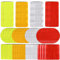 48 Stücke Reflektor Aufkleber,Reflektierende Aufkleber,Reflektoren Aufkleber,Fahrrad Reflektoren Aufkleber,Sicherheit Reflektorband, Selbstklebend Reflektor Sticker,für Fahrrad Motorrad Kinderwagen