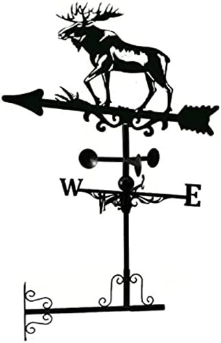 Metall-Wetterfahne Vintage-Elch-Wetterfahne Windrichtungsanzeige für Outdoor-Gartendach Paddock Dekoration Windfahne