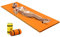 GOPLUS Flotteur Piscine,Hamac Flottant Tapis d'eau Flottant en Mousse Durable pour Lacs, Piscines et Plage, Matelas Gonflable, 210X66CM(Orange)