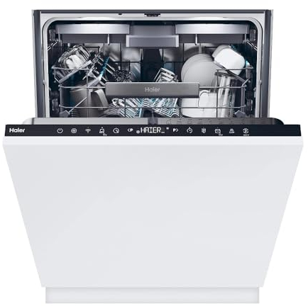 Haier Washlens Plus XI 6B0S3FSB - Lavavajillas Integrable 60CM, Motor Inverter, 16 Cubiertos, 3a Bandeja, 10 Ciclos, Wi-Fi, App hOn, Tratamiento Antibacterias ABT, Powerwash, Apertura Automática, 40DB
