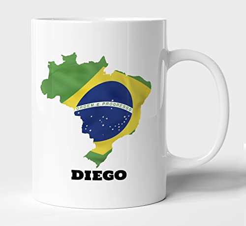 Taza de cerámica personalizada con tu escudo favorito (BANDERA PAIS)