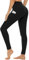 CAMPSNAIL Leggings for Women UK with Pockets High Waisted Ladies Black Sport Stretchy Gym Trousers Running Soft Tummy Control Yoga Pants Workout Hiking(Black,L/XL)