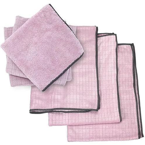 Pastaclean® Geschirrtücher Set (Altrosa) - Extrem saugstarke Küchentücher, 3X Maxi Geschirrtücher, 2X Allrounder, 1X Flauschtuch/Spültuch