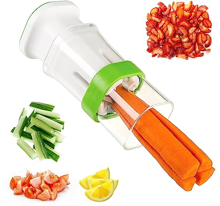 Coupe Concombre Mandoline Outil Cuisine - Coupe-legumes Manuelle Multifonctionnel avec Lame en Acier Inoxydable pour Fruits, Carottes, Fraises, Tomates, Courgettes, 1 Pièce