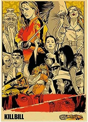 Poster Kill Bill Vintage-Filmposter, Wandkunst, Bilder, Poster Und Drucke, Leinwandmalerei, Poster Und Drucke, Heimdekoration 50X70Cm Kein Rahmen