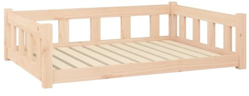 vidaXL Hundebett 105,5x75,5x28cm Massivholz Kiefer Hundekorb Hundesofa Hund