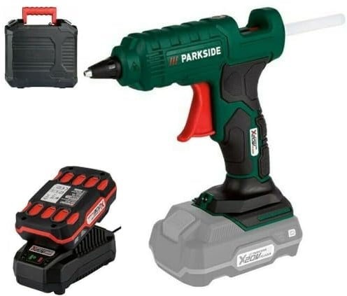 Parkside PARKSIDE - Pistola per colla a caldo a batteria PHPA 20 Li A con batteria da 2,0 Ah e caricatore