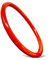 Yvelise Bracelet femme bouddhiste - Jonc BRILLANT - Sans Mantra porte bonheur [Promo flash - Stock limité] - Rouge glossy - 18