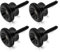 4Pack Gitarrengurt Fixateur Metal Gitarrengurt Knöpfe Schwarz Gitarrengurt Endknopf mit Befestigungsschrauben und Gummi Kissen für Klassische Elektrische Akustik Gitarre Gitarre Bass