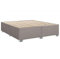 vidaXL Bettgestell, Bett mit Bettfüße Lattenrost, Polsterbett für Schlafzimmer, Doppelbett Bettrahmen, Modern, Taupe 200x200cm Stoff