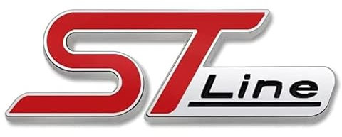 SANNITOU Auto Emblem Aufkleber für Ford ST Line,Autoaufkleber Kühlergrill Front Motorhaube Kofferraum 3D Logo Heckklappen Buchstaben Selbstklebende Ersatz Dekoration