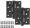 Door Hinges 304 Stainless Steel Ball Bearing Heavy Duty Door Hinges, 4 Inch 102MM, Black 1 Pair