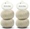PASCUALI Merino Baby|Strickwolle aus 100% Schurwolle aus Merino, Merinowolle zum Stricken und Häkeln, SET: 4 Knäuel - 200 g, Farbe: Beige 305
