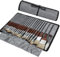 KIMIGO Pinceaux Peinture Acrylique,Pinceaux Aquarelle pour Acrylique, Aquarelle,Huile et Gouache – Ensemble de 25 Pinceaux Artiste avec Poils en Nylon,Sac de Rangement et Couteau à Palette