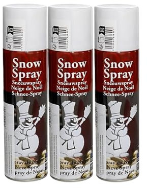 PLUS HOME Spray Nieve,Ideal para Decorar Cristales ÁRBOL DE Navidad Y Otros Objetos.Pack de 3 Botellas
