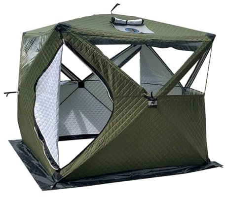 WDSBZNB Angelzelte Pop Up Outdoor Sauna Tent Room Portable Square Hiking Insulated Camping Ice Cube Winter Fishing Tent Winter Hot Tent(Sauna Tent)
