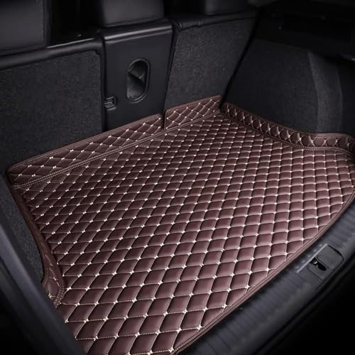IAZRENOV Auto Leder Kofferraummatte für Audi A4 B9 Avant/Kombi 2015-2022, All Weather Antirutsch Wasserdicht Kofferraumwanne Kofferraum Schutzmatte Kofferraumschutz AutozubehöR, D/Coffee