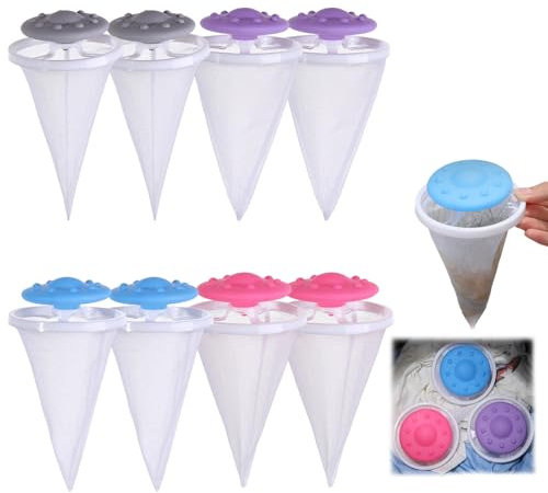 8PCS Washing Machine Pet Hair Catcher,cat Hair Remover Washing Machine,10×14cm Sturdy and Durable Washing Machine Hair Catcher for Laundry and Floating Hairs.