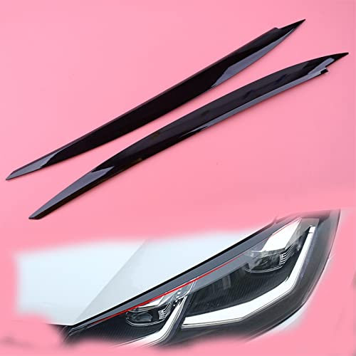 Augenbrauen-Zierleiste 2 stücke ABS Schwarz Scheinwerfer Augenbraue Augenlider Dekoration Abdeckung Trim Für Golf 7 VII Für GTI Für GTD Für GTE R Für MK7 2012-2015 2013 2014