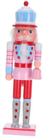 Alipis Figurine Casse-Noisette Rose Bois Décoration de Noël Soldat de Collection pour Intérieur