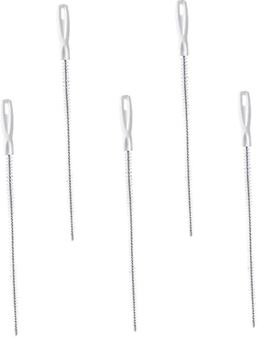 KOMBIUDA 5pcs Flexible Sewer Cleaning Hooks for Shower Drain Hair Removal Non Damaging Sink and Tub Clog Removers Lightweight Plumbing Pipe Cleaning Tools for Kitchen and Bathroom Drains