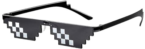 SSHUIKKAI Brillen Pixel Sonnenbrillen, Pixelbrille Set, Pixelated Sonnenbrille, für Männer Frauen Kinder Foto Requisiten Party Verkleidungen Cosplay Dekoration