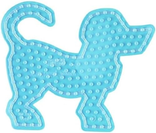Hama Perlen 8202 Stiftplatte Hund für Maxi Bügelperlen mit Durchmesser 10 mm, transparent, für Kinder ab 3 Jahren