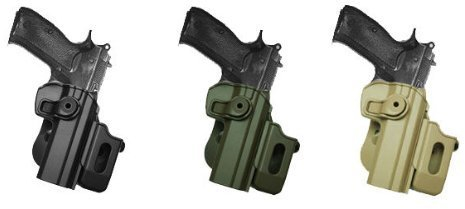 Polymer Retention Roto Holster CZ 75 SP-01 Shadow + Detachable Mag Pouch Black by IMI RSR Defense