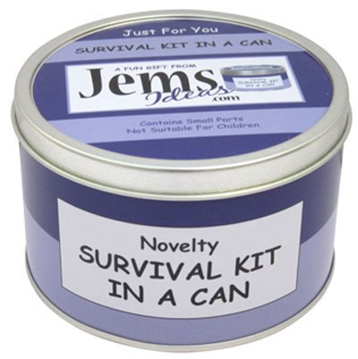 Survival Kit In A Can Geschenkdose Retirement, Überlebensausrüstung für die Rente Geschenk für Freunde, Kollegen, Vorgesetzte, die in Rente gehen; Geschenk und Karte in einem Dosenfarbe individuell gestaltbar, Violett / fliederfarben, 10 x 6 cm