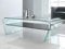 Vente-unique - Table Basse - Verre trempé - Tablette Noire laquée - Kelly