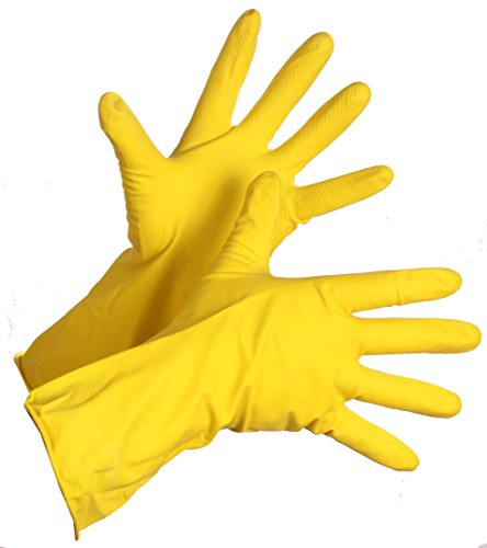 Ansell Ringelblume w62y gelb Latex Handschuhe hausmeisterdienste Reinigung Haushalt 13–0516/16 (12 Paar), gelb